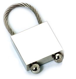 AK0043-square wire-ring keychain
