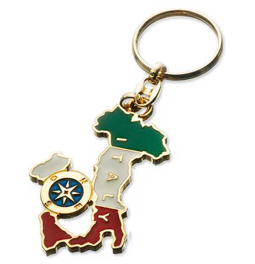 AK0436-italy map  keychain