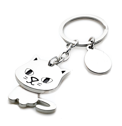 AK0278-rotating cat keychain