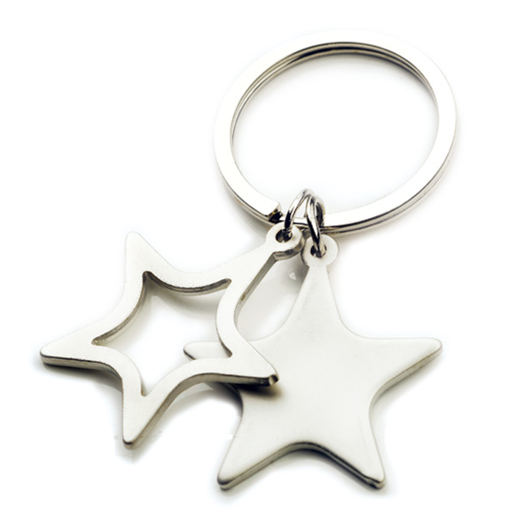 AK0598-two star keychain