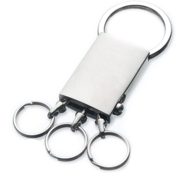 AK0021-retangle multi-ring keychain