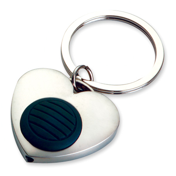 AK0337-heart shape led keychain