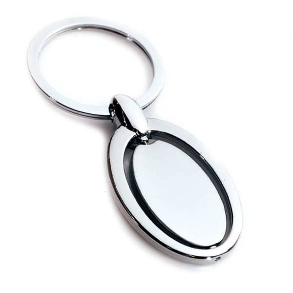 AK0139-oval  spinning keychain