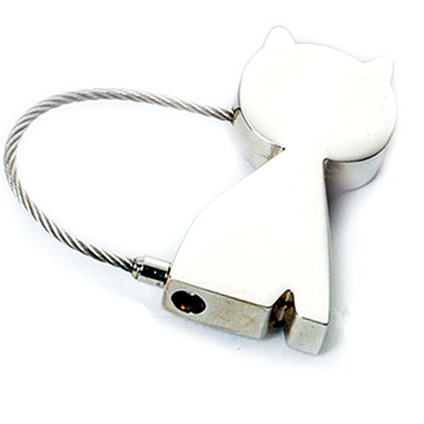 AK0052-cat wire-ring keychain