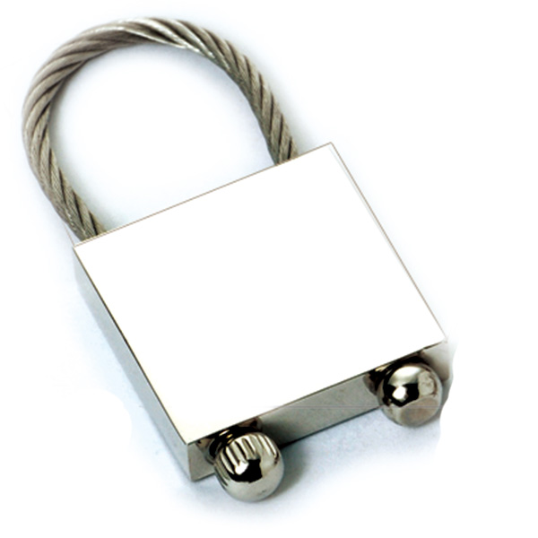 AK0043-square wire-ring keychain