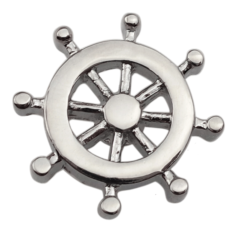 pin-shiny sliver rudder pin