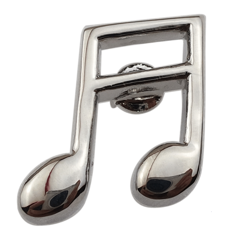 pin-shiny sliver music note pin