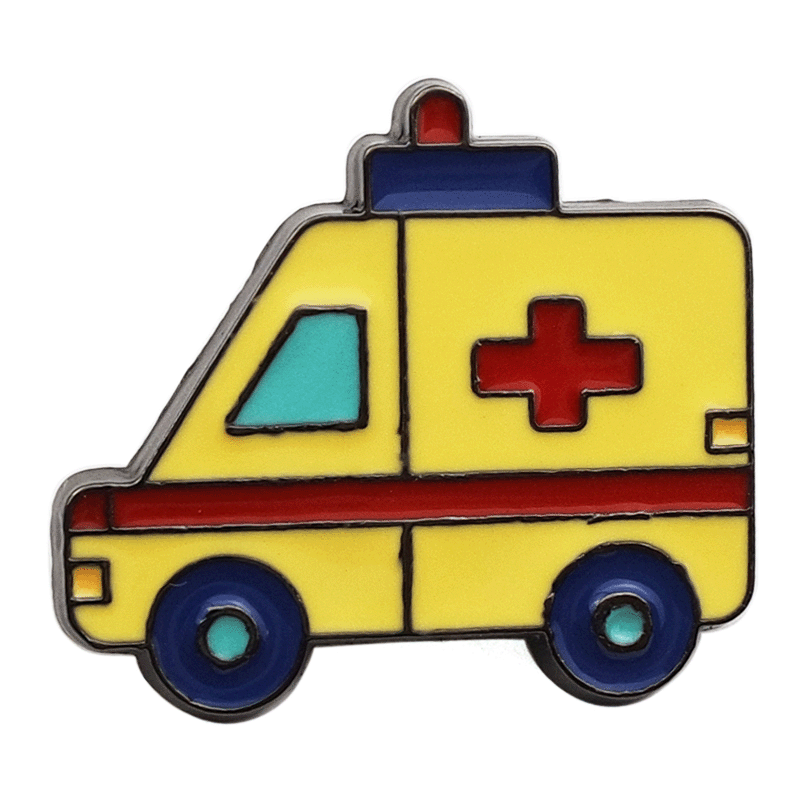 pin-enamel color filled ambulance pin