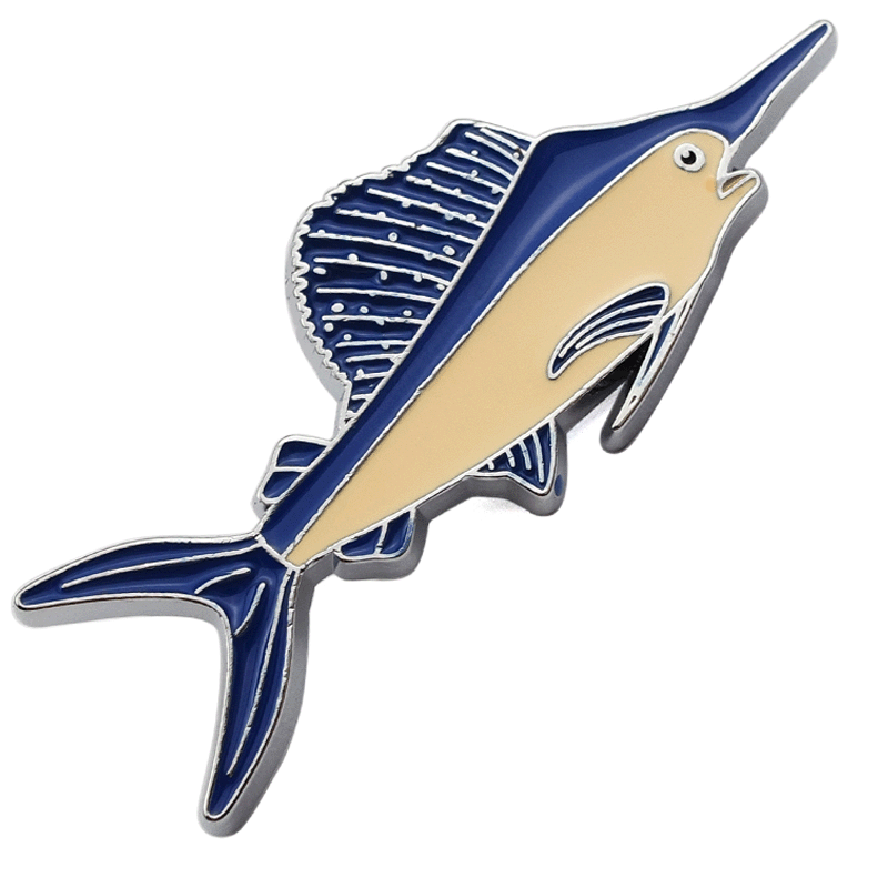 pin-enamel salmon pin
