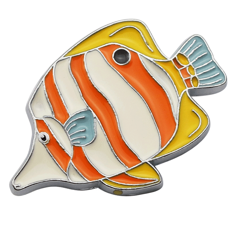 pin-enamel fish pin