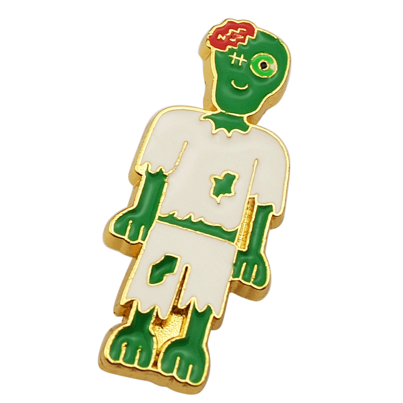 pin-shiny gold zombie pin