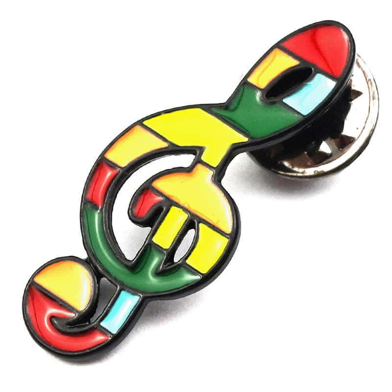 pin-enamel music note pin